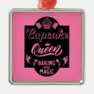Ornamento De Metal Rainha cupcake