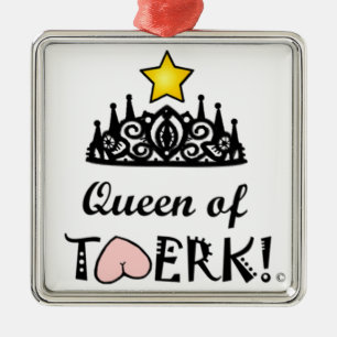 Ornamento De Metal Rainha da estrela de Twerk