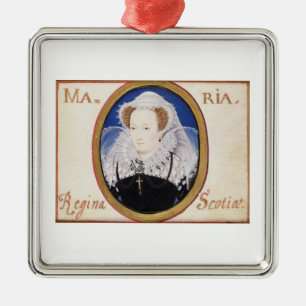 Ornamento De Metal Rainha de Mary de escocês (1542-87) (gouache no