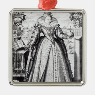 Ornamento De Metal Rainha Elizabeth mim 1596