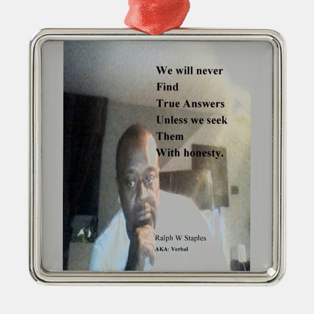 Ornamento De Metal Ralph Wisden Staples (Frente)