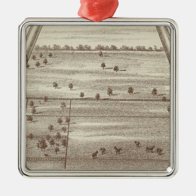 Ornamento De Metal Ranch Oakdale (Frente)