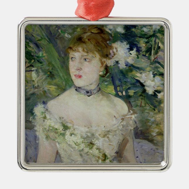 Ornamento De Metal Rapariga em um vestido de bola, 1879 (Frente)