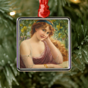 Ornamento De Metal Rapariga por Lemon Tree (1913)