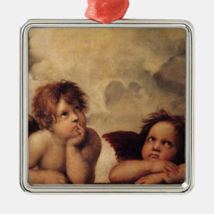 Ornamento De Metal Raphael,Sistine Cherub