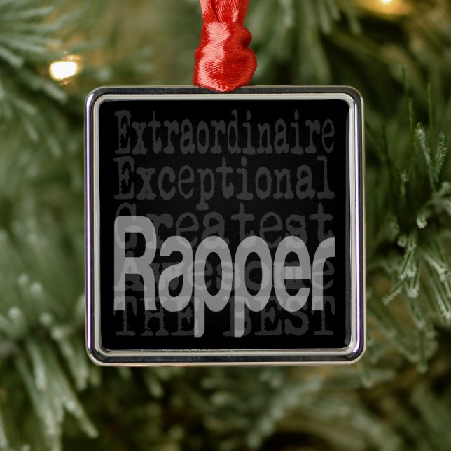 Ornamento De Metal Rapper Extraordinaire Metal Ornament (Árvore)