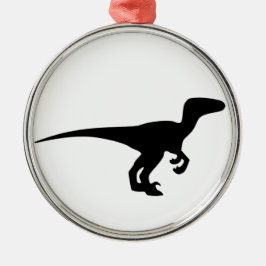 Ornamento De Metal Raptor do dinossauro, design de Dino