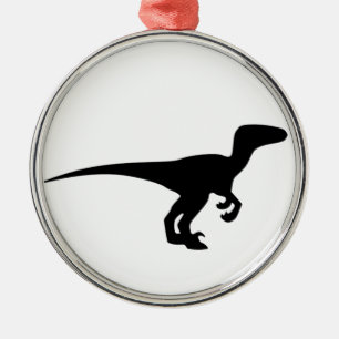 Ornamento De Metal Raptor do dinossauro, design de Dino