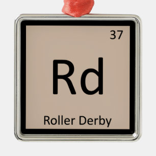Ornamento De Metal Rd - O rolo Derby ostenta a mesa periódica da