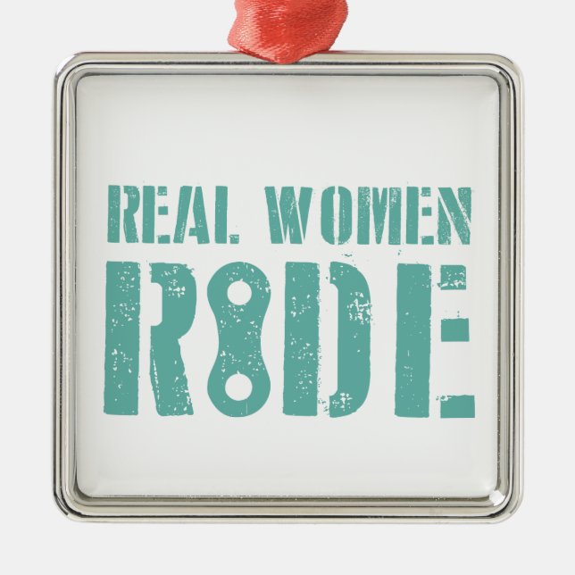 Ornamento De Metal Real Women Ride (Frente)
