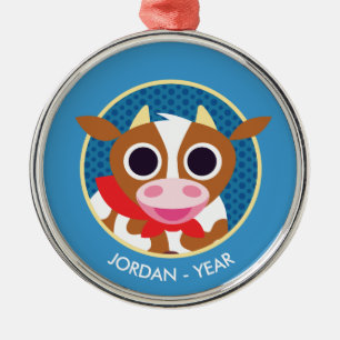 Ornamento De Metal Reba a vaca