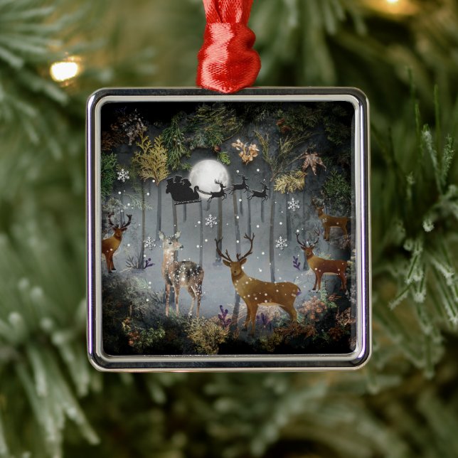 Ornamento De Metal Rebelde Adorável À Noite (Árvore)