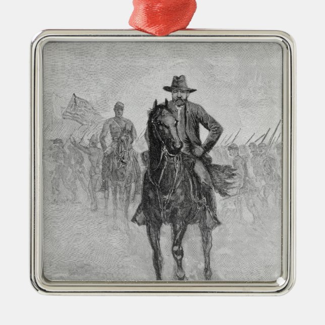 Ornamento De Metal Reconnoitering do general Grant (Frente)