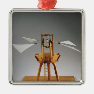 Ornamento De Metal Reconstrução modelo do design de da Vinci