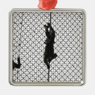 Ornamento De Metal recrutas que terminam um obstáculo