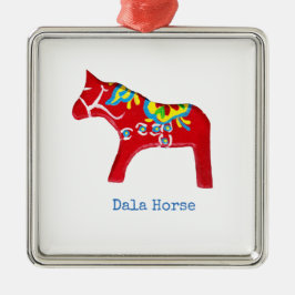 Ornamento De Metal Red Dala Horse Ornament