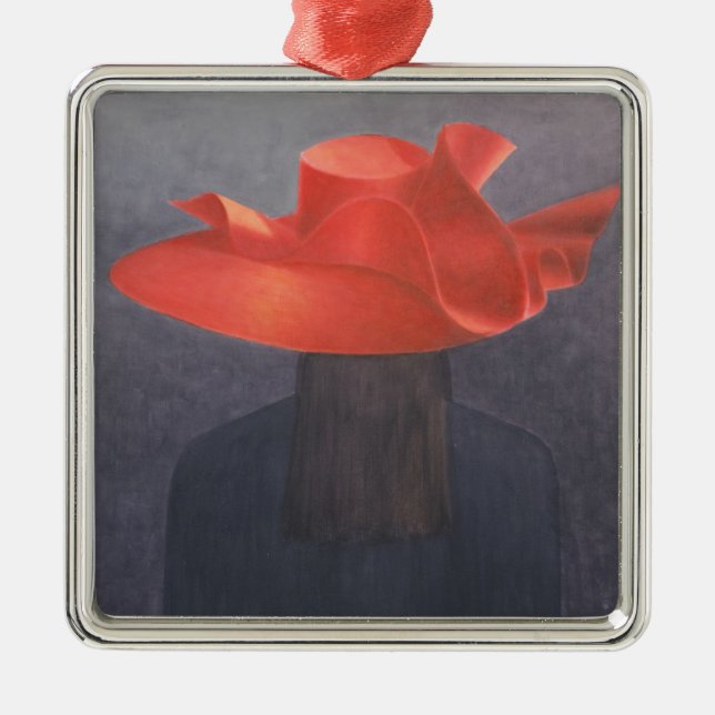 Ornamento De Metal Red Hat 2004 (Frente)