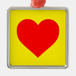 Ornamento De Metal Red Heart Pop Art