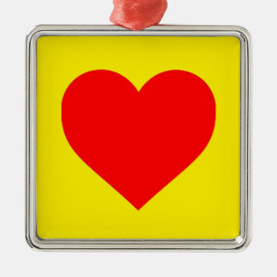 Ornamento De Metal Red Heart Pop Art