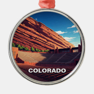 Ornamento De Metal Red Rocks Amphitheater Colorado