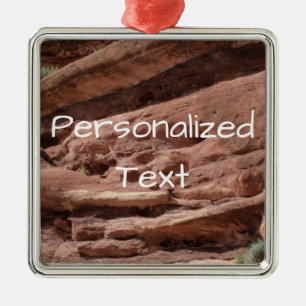 Ornamento De Metal Red Rocks Colorado Nome Personalizado