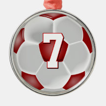 Red Soccer Player Custom Jersey Número Natal