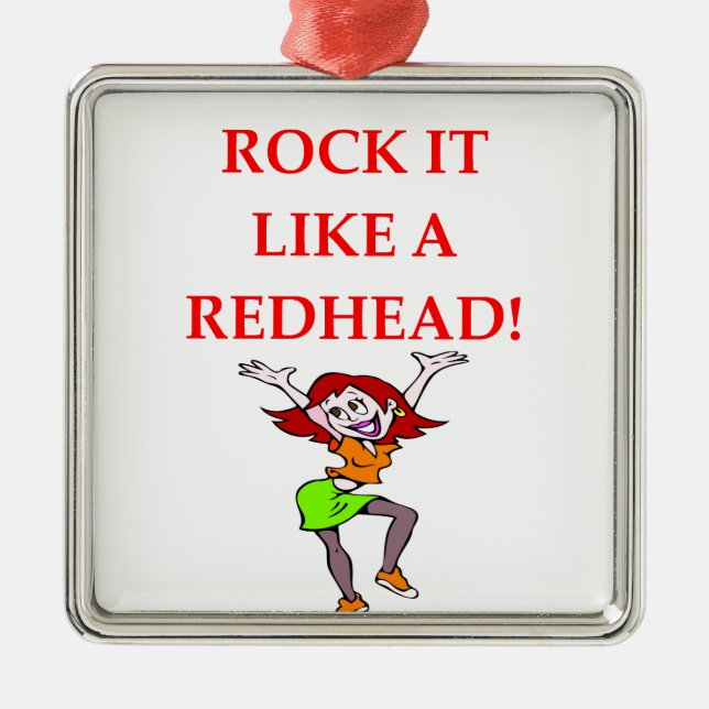 Ornamento De Metal redhead (Frente)