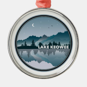 Ornamento De Metal Reflexo do Lago Keowee na Carolina do Sul