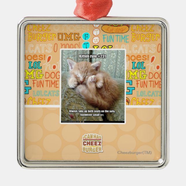 Ornamento De Metal Regra #231 de Kitteh (Frente)