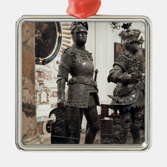 Ornamento De Metal Rei Arthur, estátua do túmulo de Maximilian (Frente)