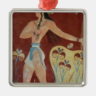 Ornamento De Metal Rei-Padre ou príncipe com lírios