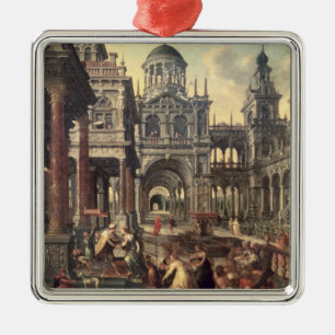 Ornamento De Metal Rei Solomon e rainha de Sheba