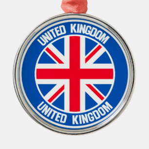 Ornamento De Metal Reino Unido Round Emblem