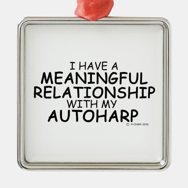 Ornamento De Metal Relação Significativa Autoharp (Frente)