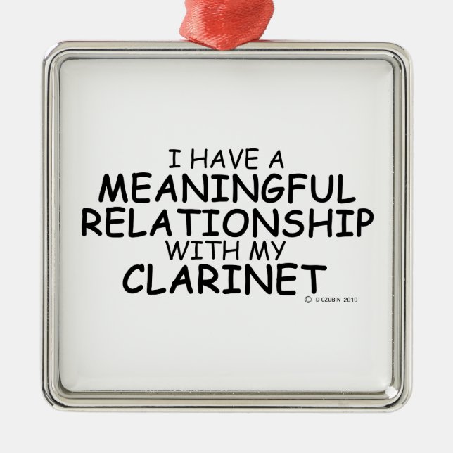 Ornamento De Metal Relação Significativa Clarinet (Frente)