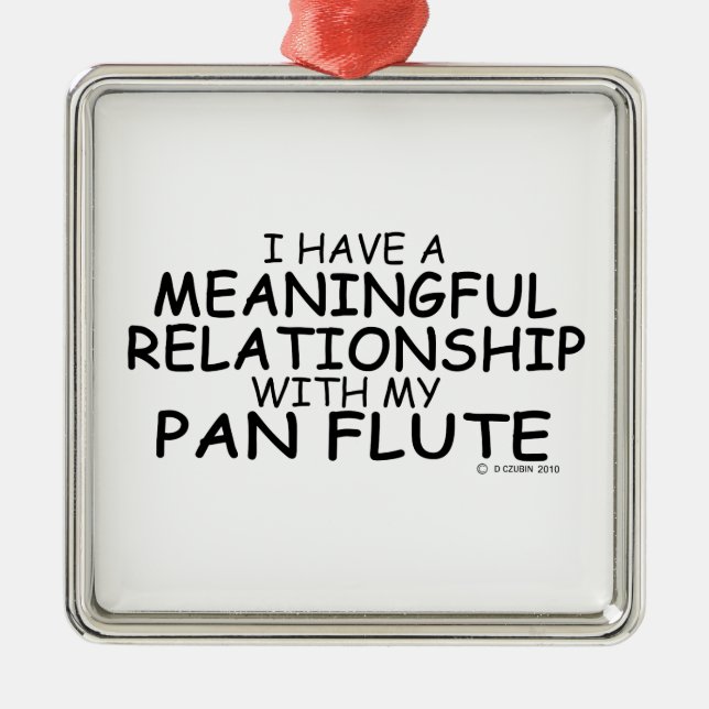 Ornamento De Metal Relação Significativa Pan Flute (Frente)