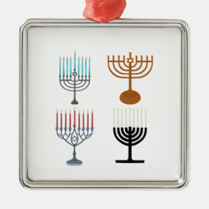 Ornamento De Metal Religião Judaica Hanukkah
