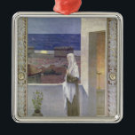Ornamento De Metal Relógios do St. Genevieve sobre a cidade do sono<br><div class="desc">Relógios do St. Genevieve sobre a cidade do sono de Paris,  1898% pipe% pelo lugar da arte de Pierre Puvis de Chavannes |: Panteão,  número de coleção da imagem do artista francês | de Paris,  France |: XIR153962</div>