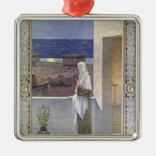 Ornamento De Metal Relógios do St. Genevieve sobre a cidade do sono