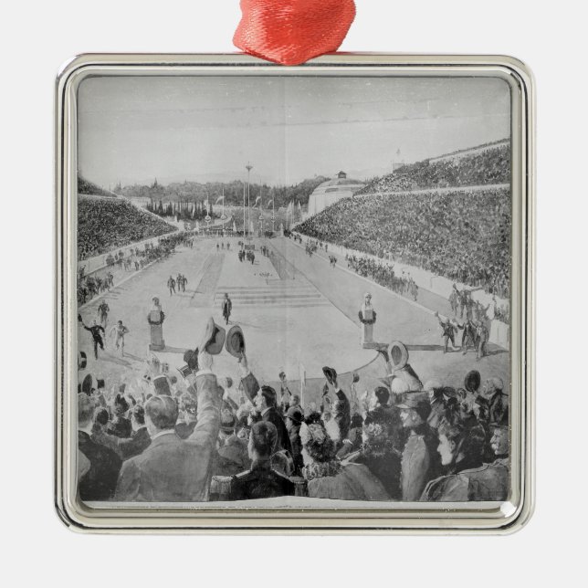 Ornamento De Metal Renascimento dos Jogos Olímpicos em Atenas (Frente)