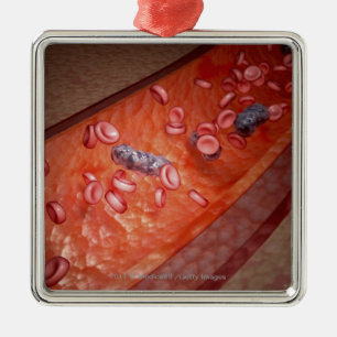 Ornamento De Metal Rendição microscópica de uma infecção do sang