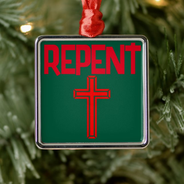 Ornamento De Metal REPENT - SACRIFICE Metal Ornament (Árvore)