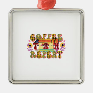 Ornamento De Metal Repetição de Ensino de Café