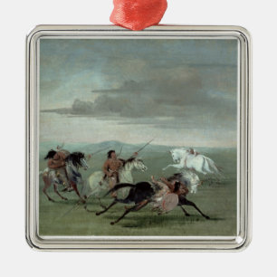 Ornamento De Metal Reptos do Comanche da equitação marcial, 1834