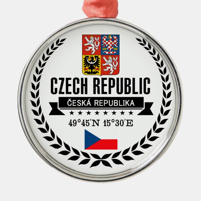 Ornamento De Metal República Checa (Frente)