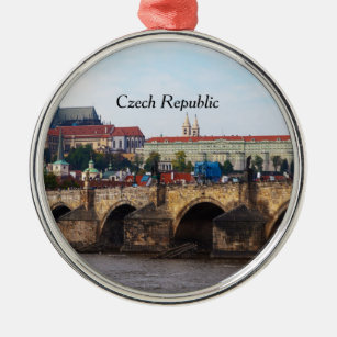 Ornamento De Metal República Checa - Castelo de Praga e Ponte Charles