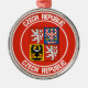 Ornamento De Metal República Checa - Redonda de Emblem (Frente)