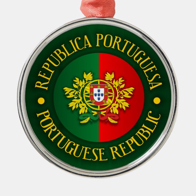 Ornamento De Metal República Portuguesa (Frente)