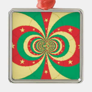 Ornamento De Metal République du Cameroun, estrela de cinco pontas