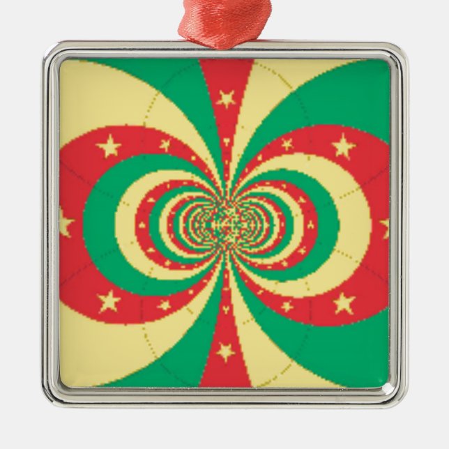 Ornamento De Metal République du Cameroun, estrela de cinco pontas (Frente)